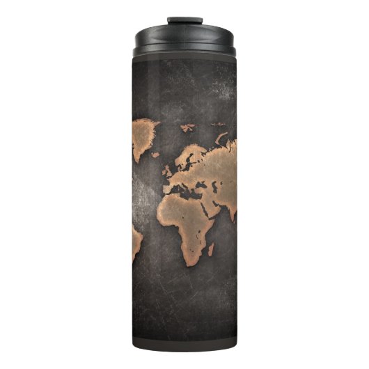 Bouteilles Isothermes World map leather geographical brown (Devant)