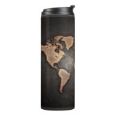 Bouteilles Isothermes World map leather geographical brown (Tourné sur la gauche)
