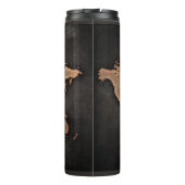 Bouteilles Isothermes World map leather geographical brown (Dos)