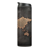 Bouteilles Isothermes World map leather geographical brown (Tourné sur la droite)
