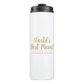 Bouteilles Isothermes World’s Best Mom gold custom script mignon (Devant)