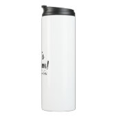 Bouteilles Isothermes World’s Best Mom noir blanc script personnalisé él (Tourné sur la droite)