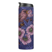 Bouteilles Isothermes Wren et hellebore, violet et rose (Tourné sur la droite)