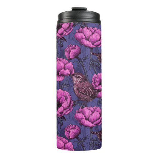 Bouteilles Isothermes Wrens dans l'anemone jardin thermo tumbler (Devant)