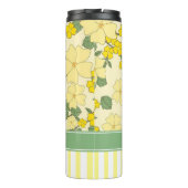 Bouteilles Isothermes Yellow Floral and Stripes Personalised (Dos)