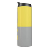 Bouteilles Isothermes Yellow & Grey Modern Initials monogram (Tourné sur la droite)