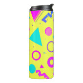 Bouteilles Isothermes Yellow Neon Memphis Geometric 80s Design (Tourné sur la gauche)