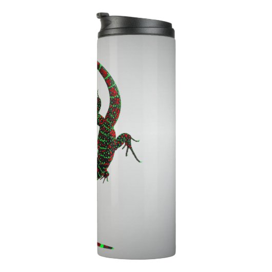 Bouteilles Isothermes Yin Yang Lizards Argent (Tourné sur la droite)