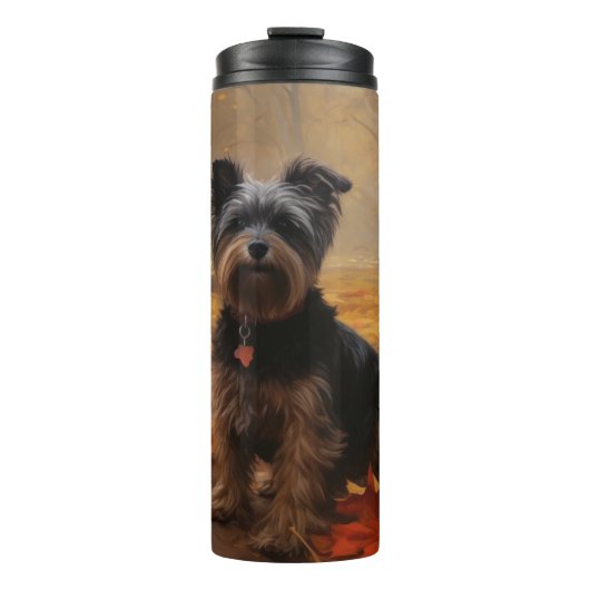 Bouteilles Isothermes Yorkipoo à l'automne Feuilles automne Inspire (Devant)