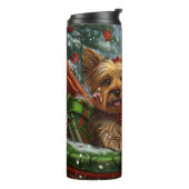 Bouteilles Isothermes Yorkshire Terrier Chien Fête de Noël (Tourné sur la gauche)