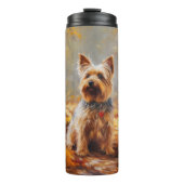 Bouteilles Isothermes Yorkshire Terrier en automne Leaves automne Inspir (Devant)
