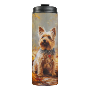 Bouteilles Isothermes Yorkshire Terrier en automne Leaves automne Inspir