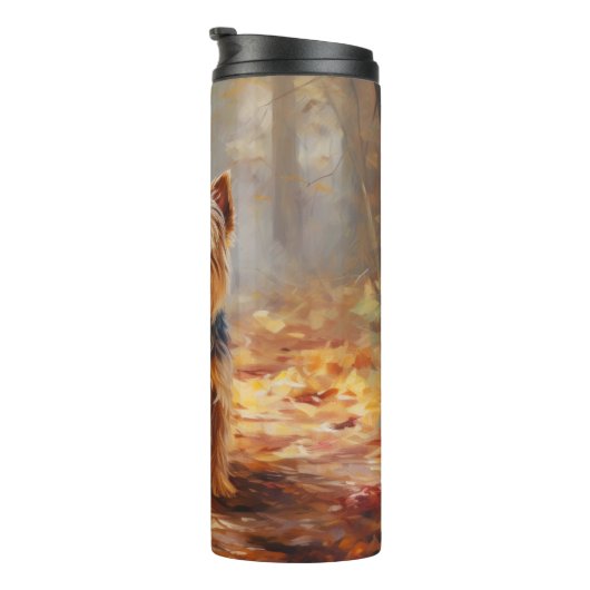 Bouteilles Isothermes Yorkshire Terrier en automne Leaves automne Inspir (Tourné sur la droite)