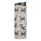 Bouteilles Isothermes Yorkshire Terrier Paws et Bones Yorkie Chien (Tourné sur la gauche)