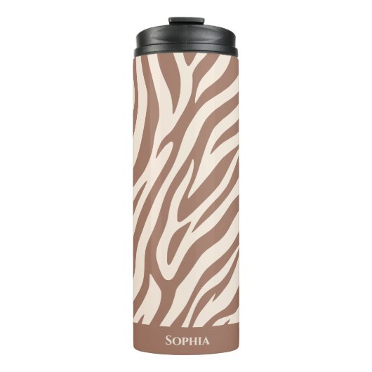 Bouteilles Isothermes Zebra Print-Mocha Mousse (Devant)