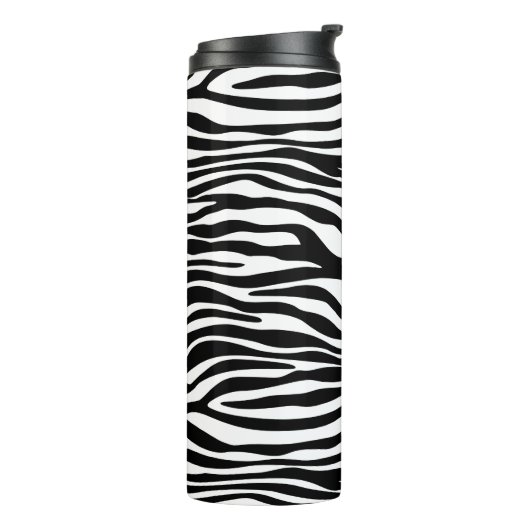 Bouteilles Isothermes Zebra Print, Zebra Stripes, Noir Et Blanc (Tourné sur la gauche)