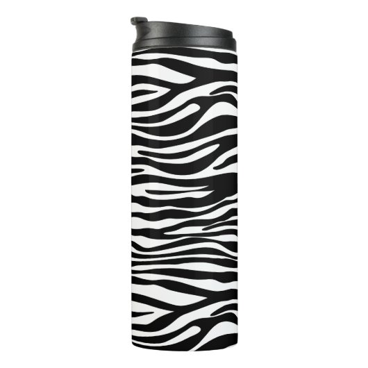 Bouteilles Isothermes Zebra Print, Zebra Stripes, Noir Et Blanc (Tourné sur la droite)