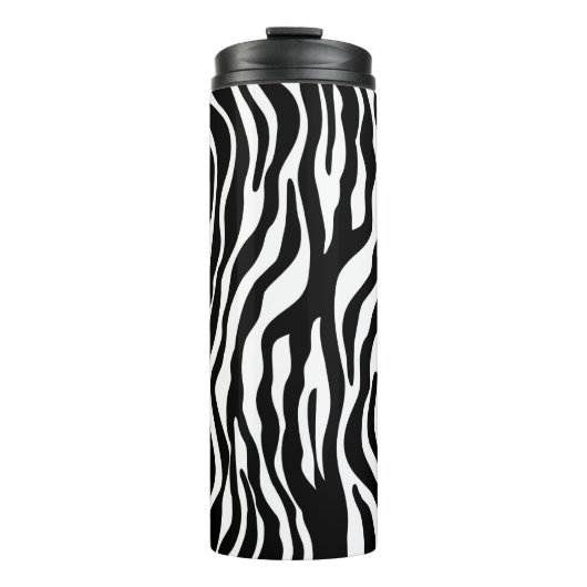 Bouteilles Isothermes Zebra rayures motif noir & blanc + vos idées (Devant)