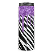 Bouteilles Isothermes Zebra Stripe Motif avec Parties scintillant pourpr (Dos)