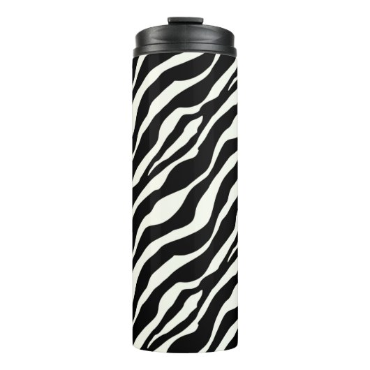 Bouteilles Isothermes Zebra Stripes - Noir et Blanc (Devant)