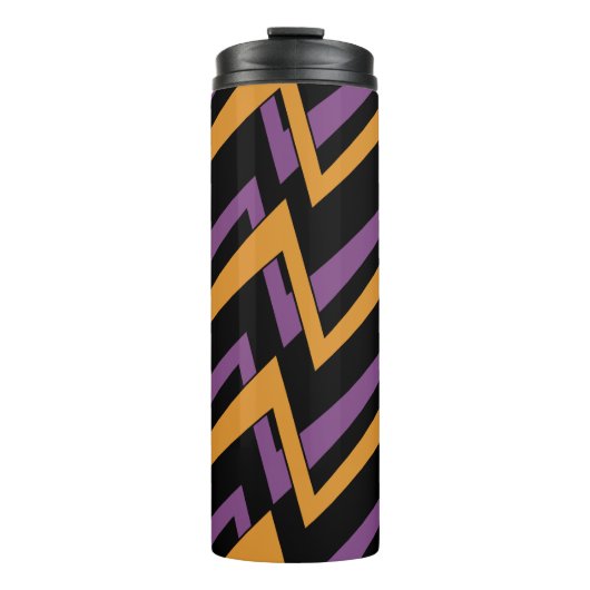 Bouteilles Isothermes Zig Zags Halloween Orange Violet   (Devant)