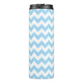 Bouteilles Isothermes Zigzag bleu, Chevron bleu, Motif géométrique (Dos)