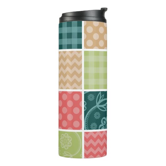 Bouteilles Isothermes Zigzag, Chevron, En vichy, Pois, Patchwork (Tourné sur la gauche)