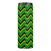 Bouteilles Isothermes Zigzag de chevron vert, noir et jaune (Dos)