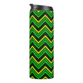 Bouteilles Isothermes Zigzag de chevron vert, noir et jaune (Tourné sur la droite)
