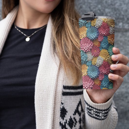 Bouteilles Isothermes Zinnia Floral 3D coloré