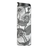 Bouteilles Isothermes Zinnias, monochrome sur blanc (Tourné sur la droite)