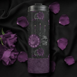 Bouteilles Isothermes Zodiac Magie   Plum violet foncé Roses de crâne go