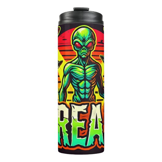 Bouteilles Isothermes Zone 51 : Graphique d'arrivée des Aliens (Devant)