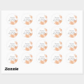 Bouteilles Orange Retourner Adresse Stickers Rond (Feuille)