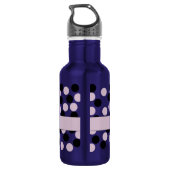 Bouteilles réutilisables à points de polka rose et (Dos)