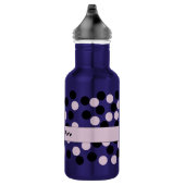Bouteilles réutilisables à points de polka rose et (Droite)