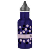 Bouteilles réutilisables à points de polka rose et (Gauche)