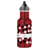 Bouteilles réutilisables à points Polka blancs et (Droite)