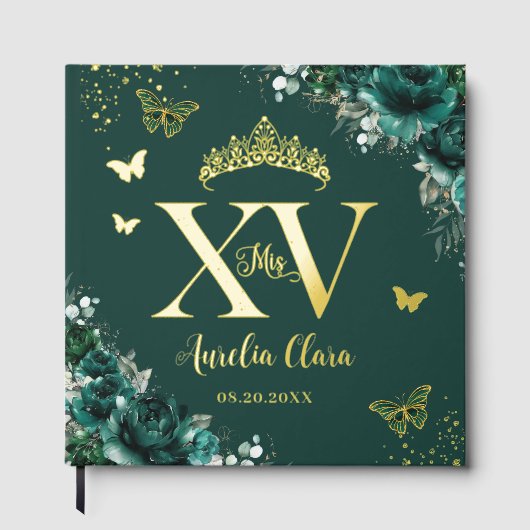 Bouteilles Roses Emerald Gold Quinceañera (Recto)