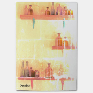 Bouteilles vintages" notes de post-it chics