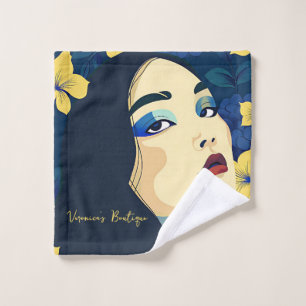 Boutique Abstract Vrouw Blauw Washandje