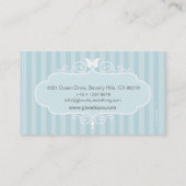 Boutique boutique menthe bleu vert rayé carte de v (Dos)