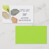 Boutique cadeaux moderne carte de visite aquarelle (Devant / Derrière)