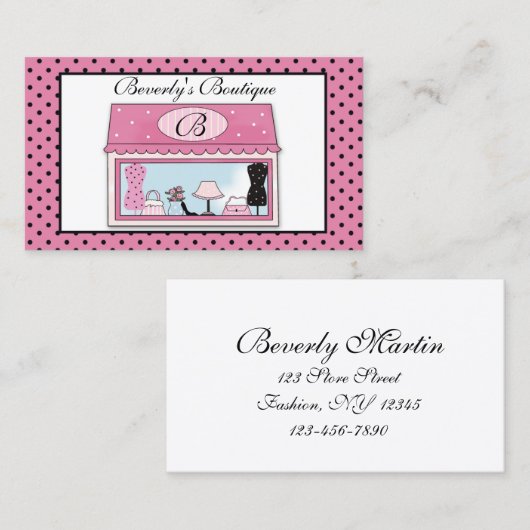 Boutique Carte de visite (Devant / Derrière)