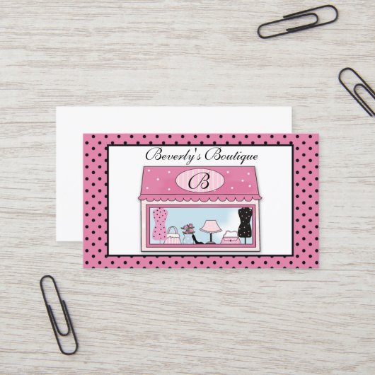 Boutique Carte de visite (Devant/Arrière en situation)