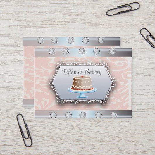 Boutique Carte de visite de luxe boulangerie Vinta (Devant/Arrière en situation)