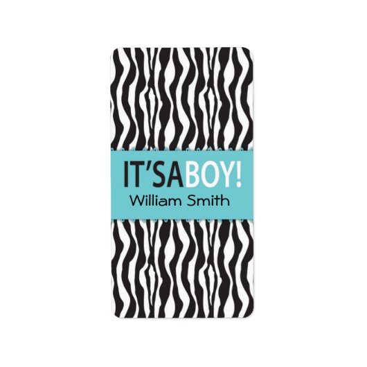 Boutique Chic Boy Mini Hershey Bar Label (Voorkant)
