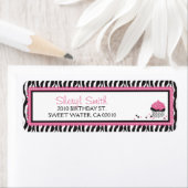 Boutique Chic Cupcake Retour Étiquette (En situation)