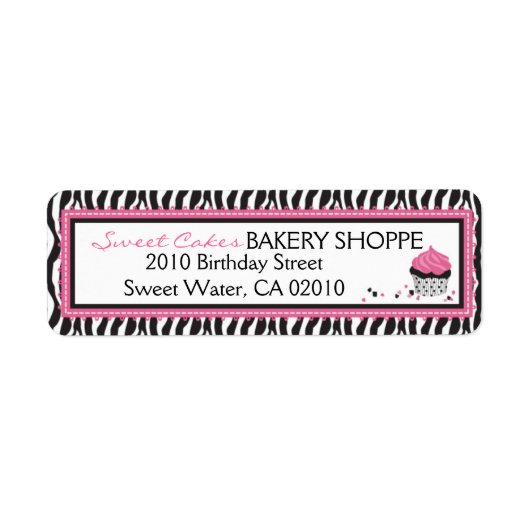 Boutique Chic Cupcakes Business Return Étiquette (Devant)