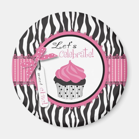 Boutique Chic Cupcakes Magnet Magneet (Voorkant)